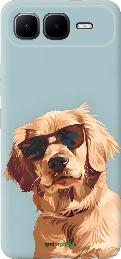 Силиконовый чехол Пес в очках для Infinix Smart 10 PLus - 6381u-4108 изображение 