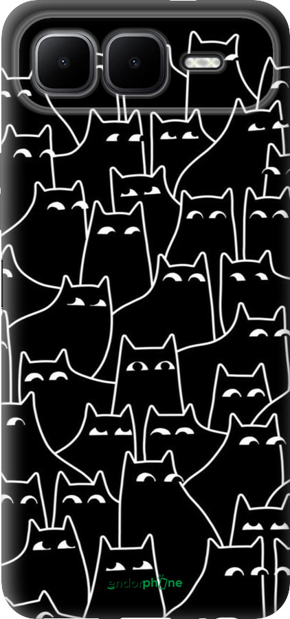 Силиконовый чехол С изображением кошек для Infinix Smart 10 PLus - 6470u-4108 изображение 