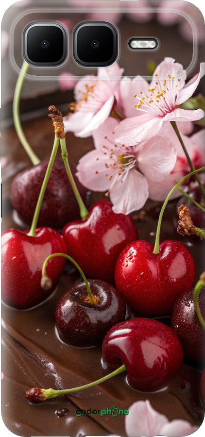 Силиконовый чехол Вишня в шоколаде для Infinix Smart 10 PLus - 6698u-4108 изображение 