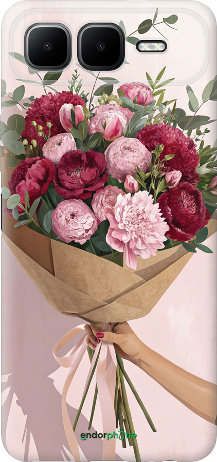 Силиконовый чехол Пионы 1 для Infinix Smart 10 PLus - 6705u-4108 изображение 