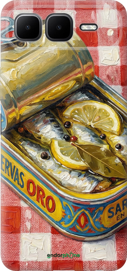 Силиконовый чехол Vintage Sardine Tin Phone для Infinix Smart 10 PLus - 6772u-4108 изображение 