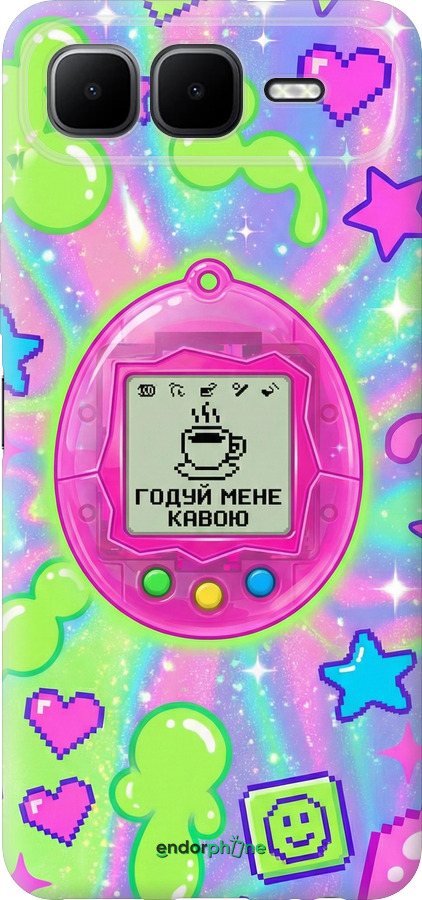 Силиконовый чехол Y2K Aesthetic Retro Pet: Годуй мене кавою для Infinix Smart 10 PLus - 6784u-4108 изображение 