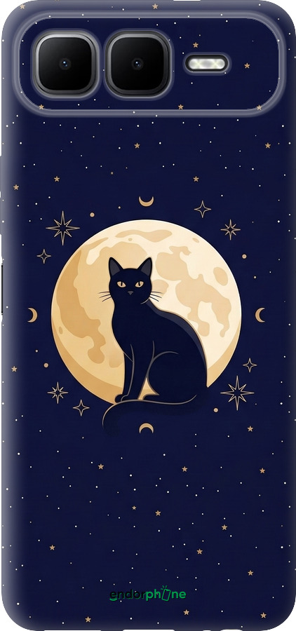Силиконовый чехол Cute Cat Celestial/Witchy для Infinix Smart 10 PLus - 6787u-4108 изображение 