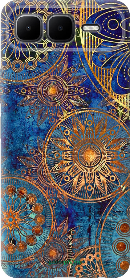 Силиконовый чехол Золотой узор для Infinix Smart 10 PLus - 678u-4108 изображение 