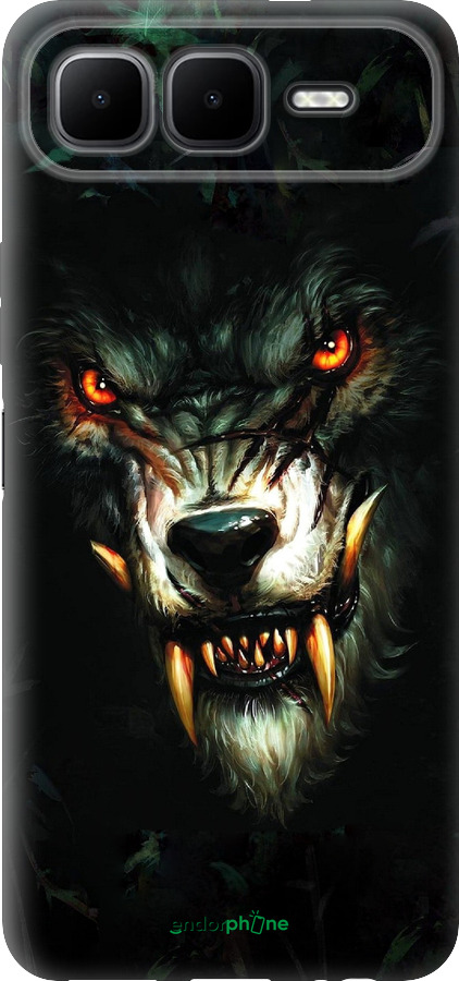 Силиконовый чехол Дьявольский волк для Infinix Smart 10 PLus - 833u-4108 изображение 