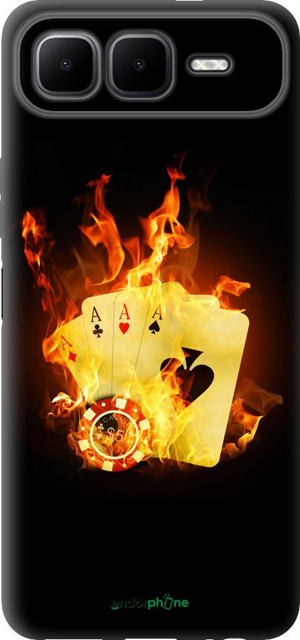 Силиконовый чехол Горящие карты для Infinix Smart 10 PLus - 839u-4108 изображение 