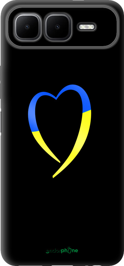 Силіконовий чехол Жовто-блакитне серце для Infinix Smart 10 PLus - 885u-4108 изображение 