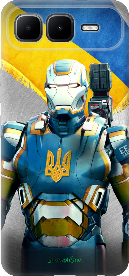 Силиконовый чехол Украинский киборг для Infinix Smart 10 PLus - 980u-4108 изображение 