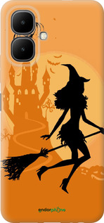 Силиконовый чехол Ведьма на метле для Infinix Smart 10 - 1184u-4104 изображение 