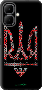 Силиконовый чехол Герб - вышиванка на черном фоне для Infinix Smart 10 - 1196u-4104 изображение 