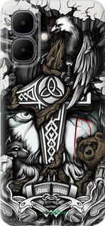 Силиконовый чехол Тату Викинг для Infinix Smart 10 - 4098u-4104 изображение 