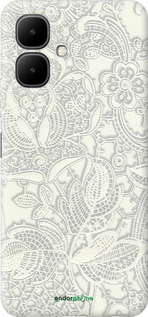 Силіконовий чехол Біле мереживо для Infinix Smart 10 - 4383u-4104 изображение 