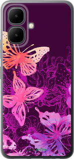 Силиконовый чехол Бабочки v2 для Infinix Smart 10 - 5475u-4104 изображение 
