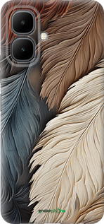 Силиконовый чехол Листья в стиле бохо для Infinix Smart 10 - 5643u-4104 изображение 