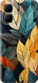 Силиконовый чехол Кольорове листя для Infinix Smart 10 - 5644u-4104 изображение 