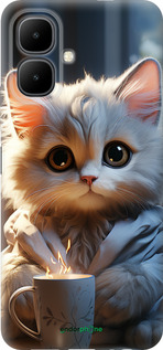 Силиконовый чехол White cat для Infinix Smart 10 - 5646u-4104 изображение 