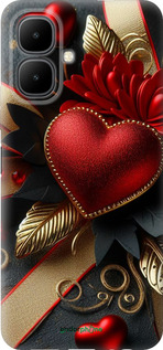 Силиконовый чехол Сердечки v2 для Infinix Smart 10 - 5832u-4104 изображение 