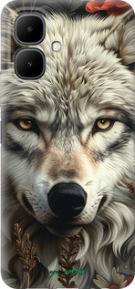 Силиконовый чехол Волчий взгляд для Infinix Smart 10 - 6066u-4104 изображение 