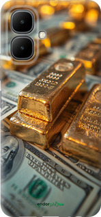 Силиконовый чехол Слитки и доллары для Infinix Smart 10 - 6105u-4104 изображение 