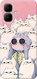 Силиконовый чехол Малышка с котами для Infinix Smart 10 - 6295u-4104 изображение 