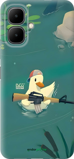 Силиконовый чехол Уточка с автоматом для Infinix Smart 10 - 6356u-4104 изображение 