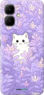 Силиконовый чехол Котик в цветах для Infinix Smart 10 - 6390u-4104 изображение 