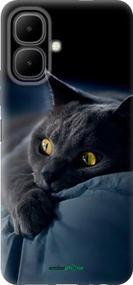 Силіконовий чохол 'Димчастий кіт' для Infinix Smart 10 зображення 2