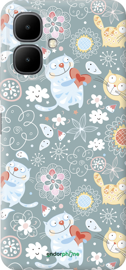 Силиконовый чехол Котята v3 для Infinix Smart 10 - 1223u-4104 изображение 