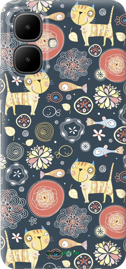 Силиконовый чехол Котята v4 для Infinix Smart 10 - 1224u-4104 изображение 