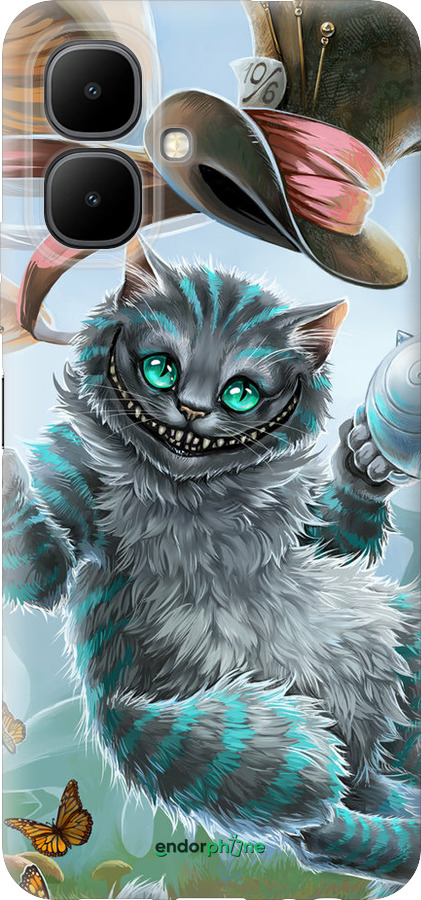 Силиконовый чехол Чеширский кот 2 для Infinix Smart 10 - 3993u-4104 изображение 