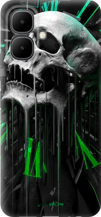 Силиконовый чехол Череп-часы для Infinix Smart 10 - 4100u-4104 изображение 