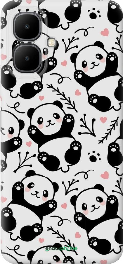Силиконовый чехол Панды для Infinix Smart 10 - 4318u-4104 изображение 