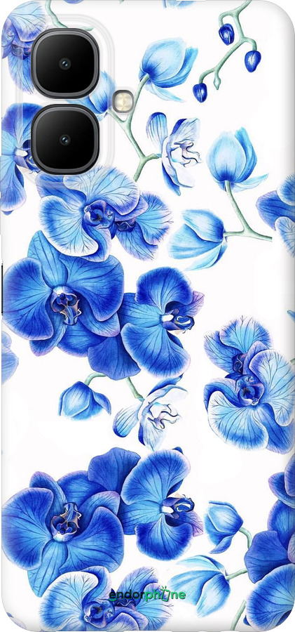 Силиконовый чехол Голубые орхидеи для Infinix Smart 10 - 4406u-4104 изображение 