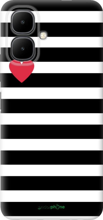 Силиконовый чехол Черно-белые полосы для Infinix Smart 10 - 4461u-4104 изображение 