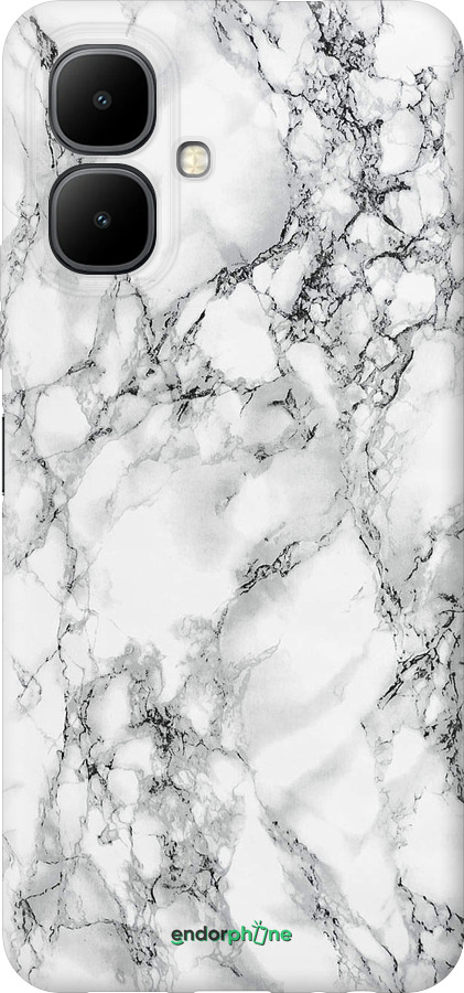 Силиконовый чехол Мрамор белый для Infinix Smart 10 - 4480u-4104 изображение 