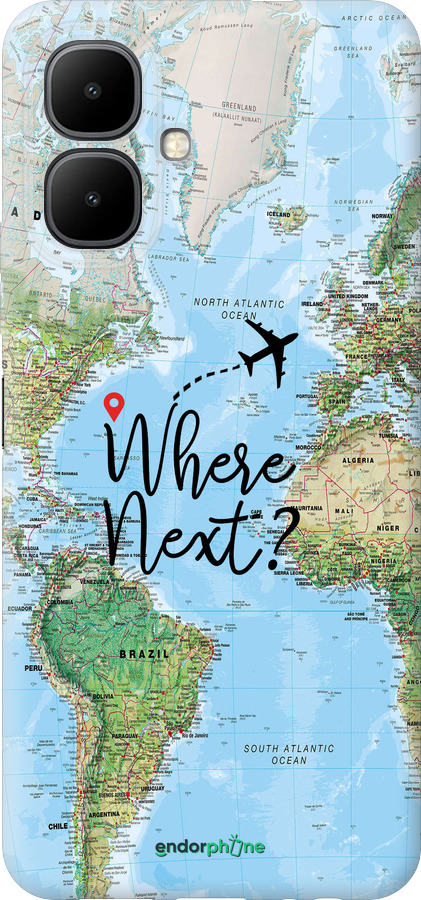 Силиконовый чехол Путешествие для Infinix Smart 10 - 4503u-4104 изображение 