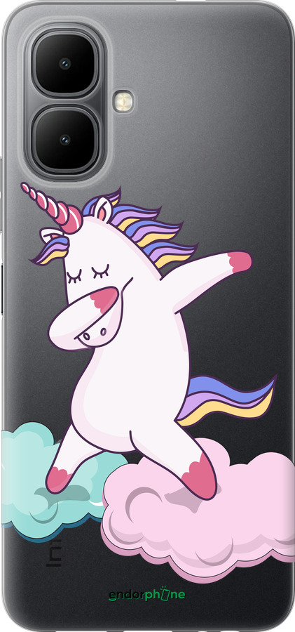 Силиконовый чехол Единорог для Infinix Smart 10 - 4702u-4104 изображение 