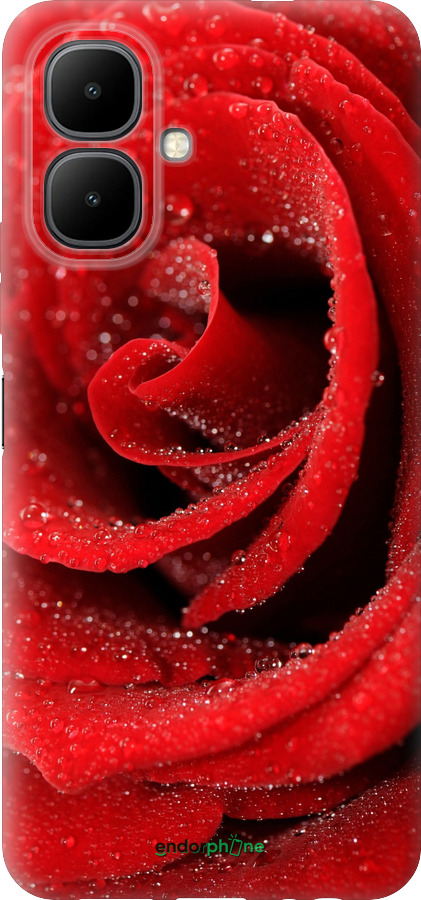 Силиконовый чехол Красная роза для Infinix Smart 10 - 529u-4104 изображение 