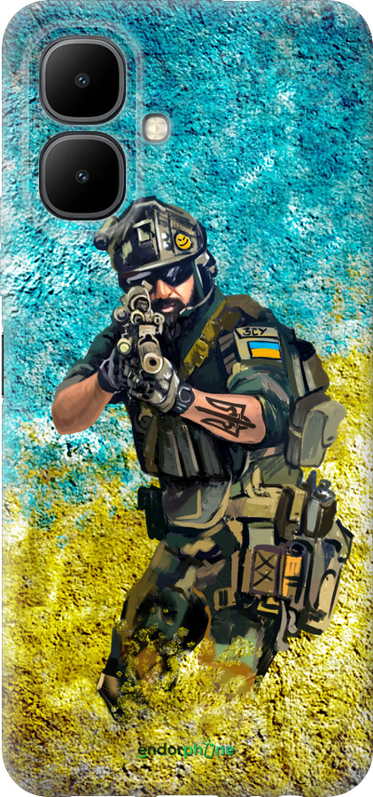 Силіконовий чехол Воїн ЗСУ для Infinix Smart 10 - 5311u-4104 изображение 