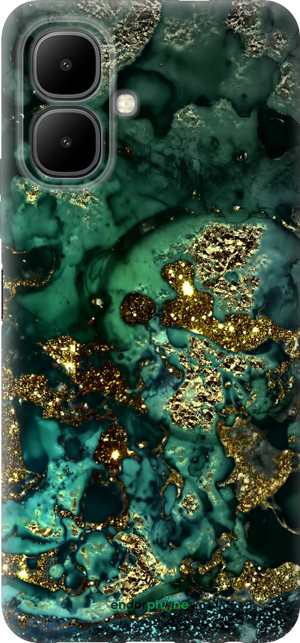 Силиконовый чехол Мрамор золото богатство для Infinix Smart 10 - 5419u-4104 изображение 