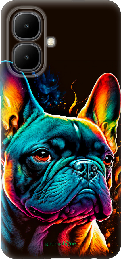Силиконовый чехол Яркий бульдог для Infinix Smart 10 - 5547u-4104 изображение 