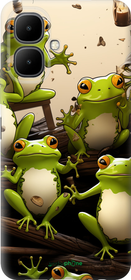 Силиконовый чехол Жабки для Infinix Smart 10 - 5656u-4104 изображение 