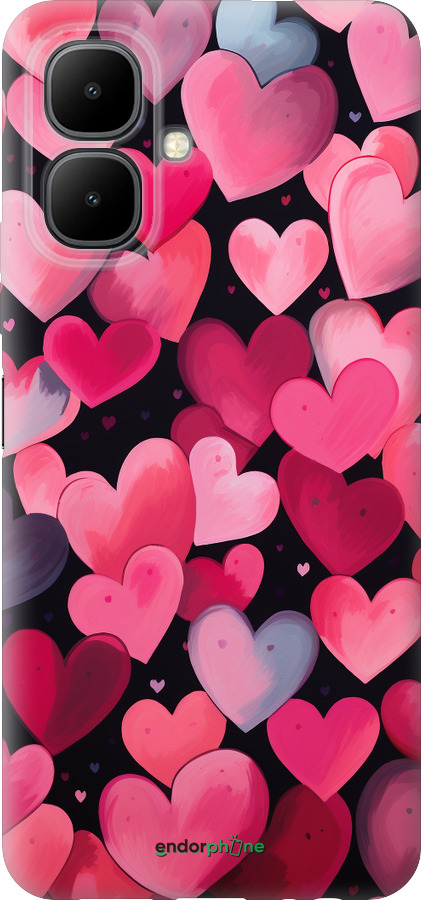 Силиконовый чехол Сердечки 4 для Infinix Smart 10 - 5662u-4104 изображение 