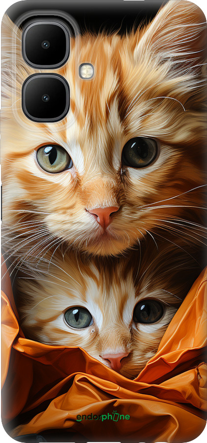 Силиконовый чехол Котики 2 для Infinix Smart 10 - 5664u-4104 изображение 