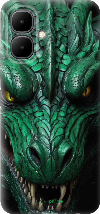 Силиконовый чехол Зелёный дракон v2 для Infinix Smart 10 - 5817u-4104 изображение 