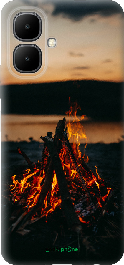 Силиконовый чехол Огонь для Infinix Smart 10 - 6021u-4104 изображение 