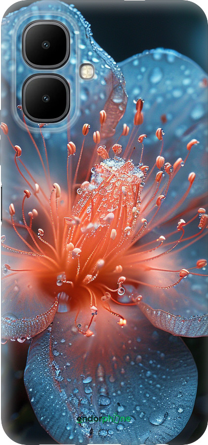 Силиконовый чехол Роса на цветке для Infinix Smart 10 - 6039u-4104 изображение 