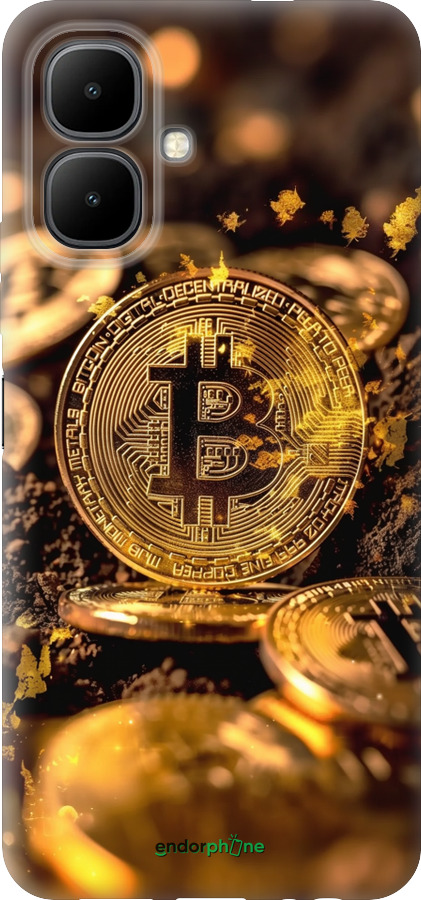 Силиконовый чехол Золотая лихорадка биткойна для Infinix Smart 10 - 6089u-4104 изображение 