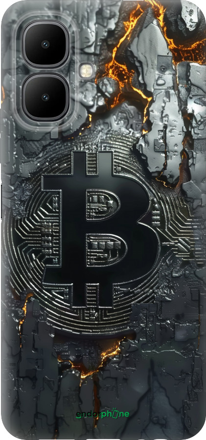 Силиконовый чехол Раскаленный биткойн для Infinix Smart 10 - 6091u-4104 изображение 