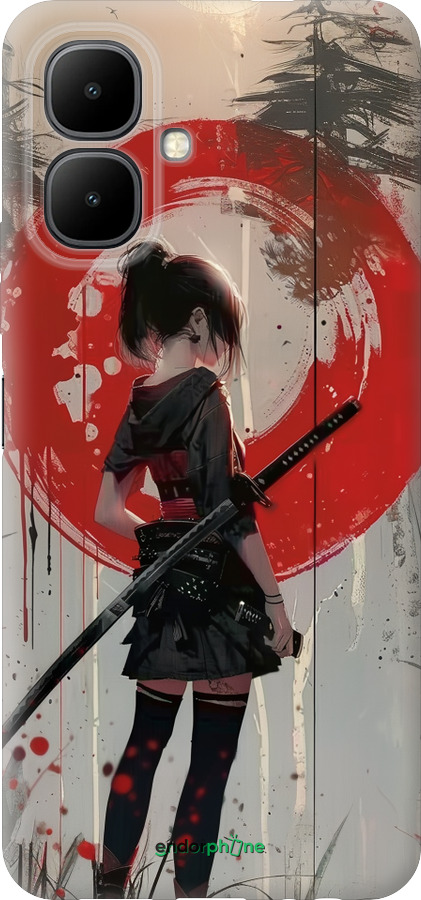 Силиконовый чехол Сумерки воина: Танец с катаной для Infinix Smart 10 - 6123u-4104 изображение 